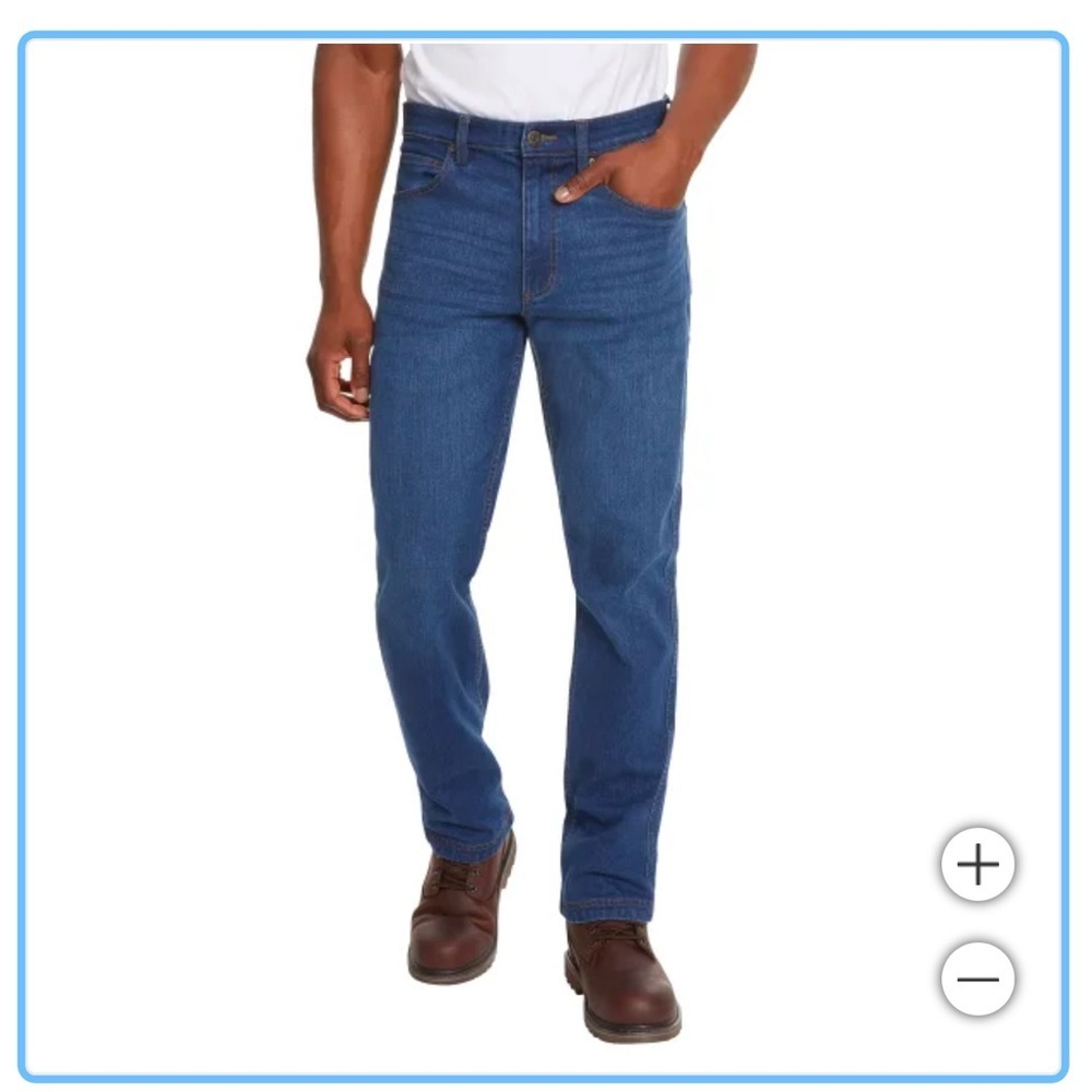 Kirkland Signature Blue Straight Jeans Classic Denim - Picture 3 of 10